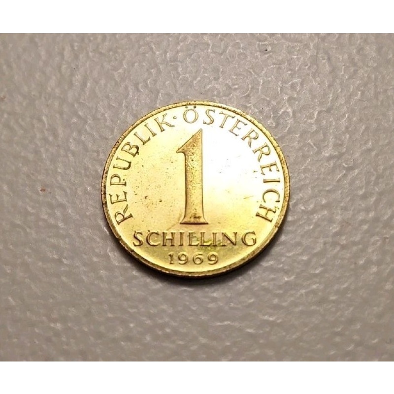 1969 Austria 1 Schilling *PROOF* Coin Bright & Shiny Low Mintage!