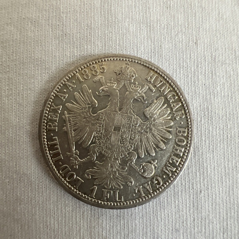 1885 Austria One 1 Florin silver coin