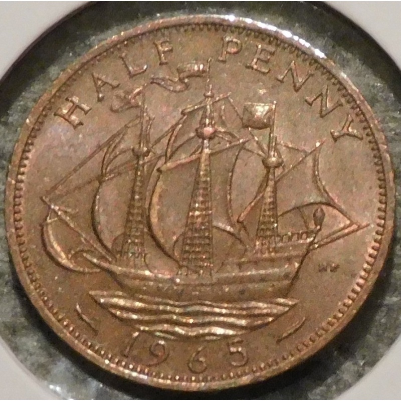 British Half Penny - 1965 - Queen Elizabeth II