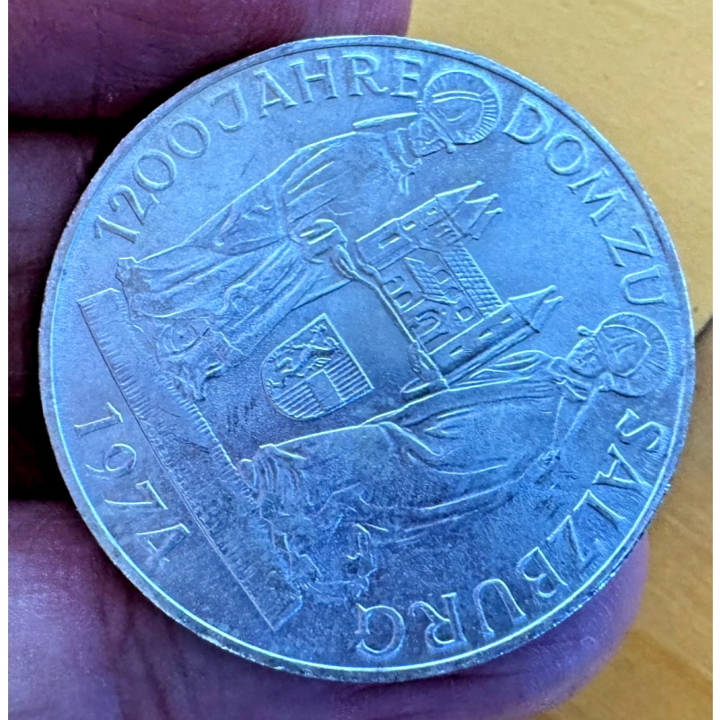 1974 Austria 50 Schilling Silver Coin 1200 Jahre Dom zu Salzburg KM#297 .900 Sil