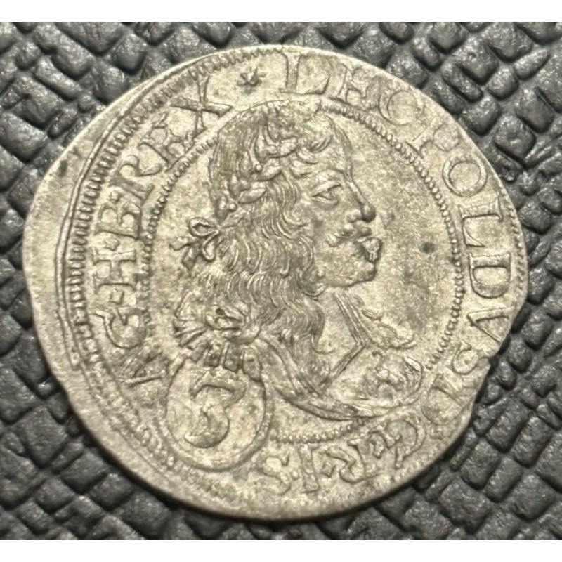 1665 Austria (Leopold I) 3 Kreuzer - World  Silver Coin