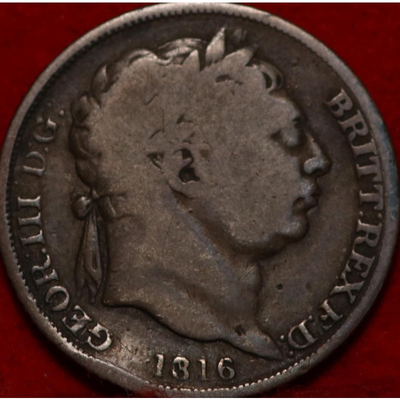 1816 Great Britain 6 Pence Silver Foreign Coin