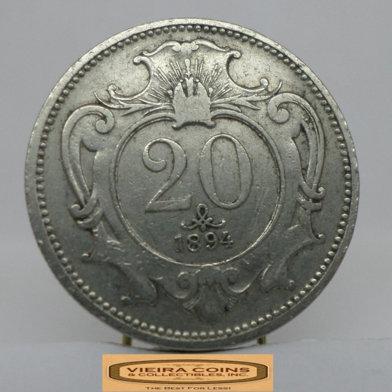 1894 Austria 20 Heller -  #C56854NQ