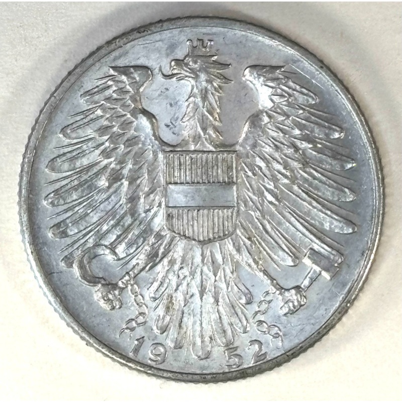 1952 Austria 5 Schilling Coin KM# 2879