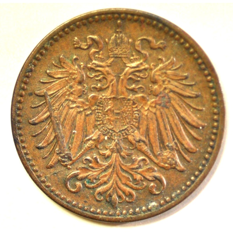 mw27464 Austria  Bronze Heller 1901  Franz Joseph I   XF