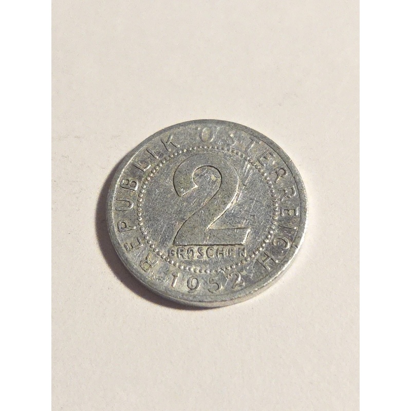 1952 Austria 2 Groschen Coin - Lot BT715