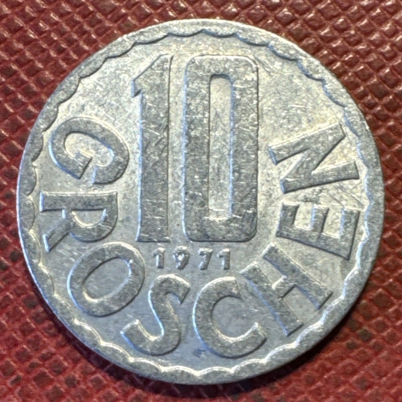 Austria 1971 Aluminum 10 Groschen. KM# 2878