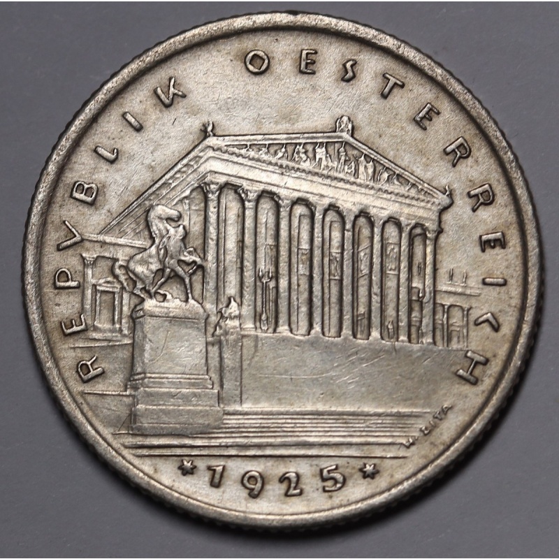 1925 Austria Silver 1 Schilling Coin KM#?2840