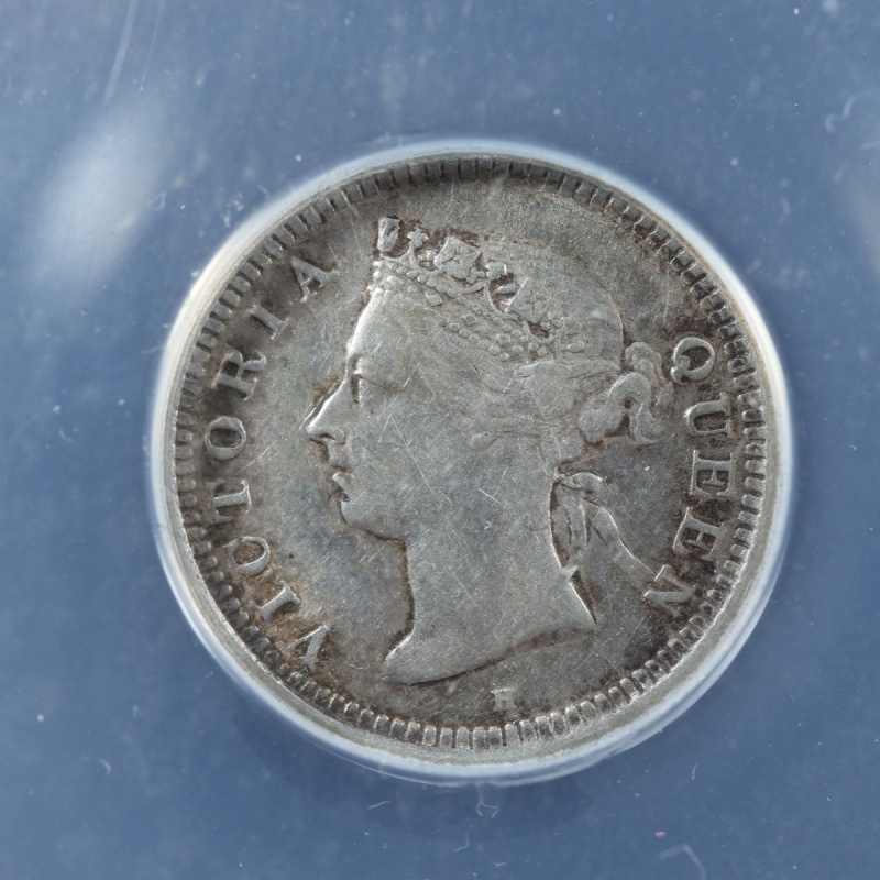 5 cents 1900H Hong Kong KM#5 ANACS AU-50 Cleaned Silver ??
