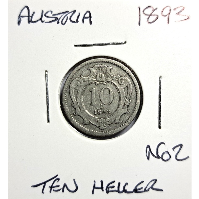 @@@ A SUPERB  AUSTRIA 1893 TEN HELLER no2 @@@
