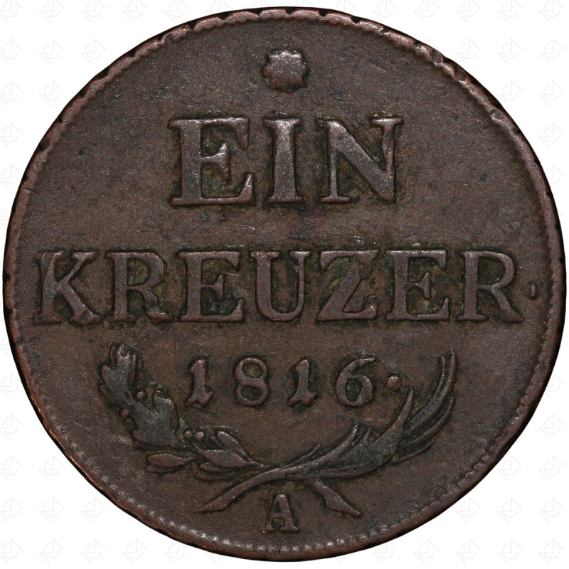 1816 A Austria 1 Kreuzer Coin – Vienna Mint – Copper