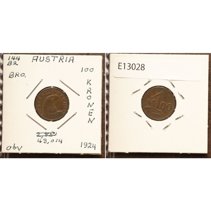 *Asutria Coin, 1 Kronen 1924 [E13028]7x1
