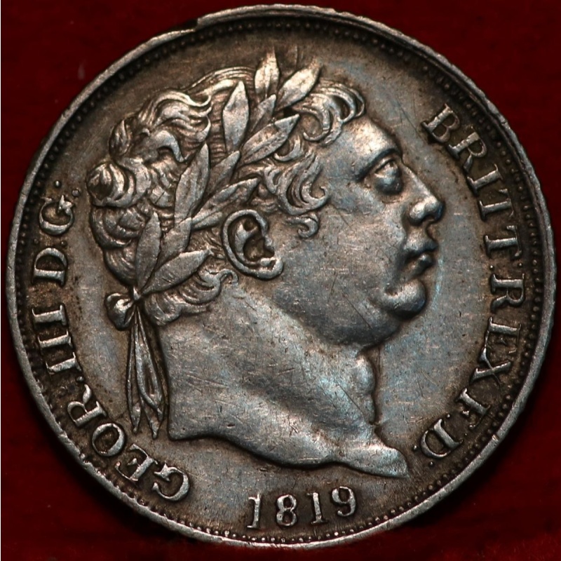 1819 Great Britain 6 Pence Silver Foreign Coin