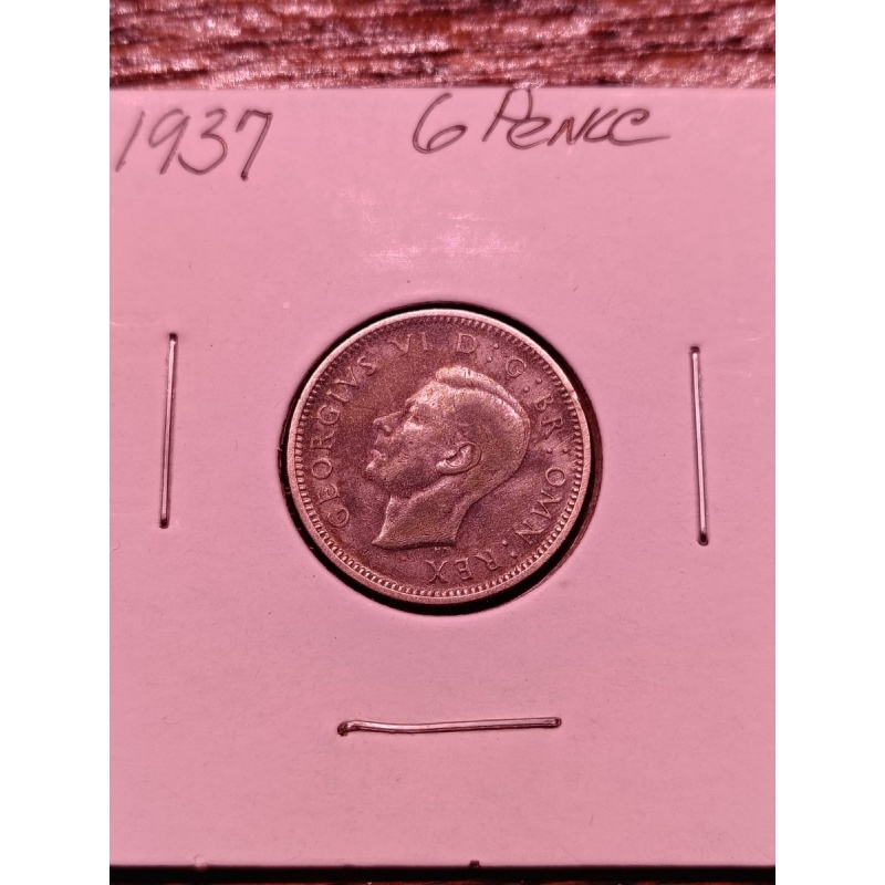 1937 great britain 6 pence                Free Shipping