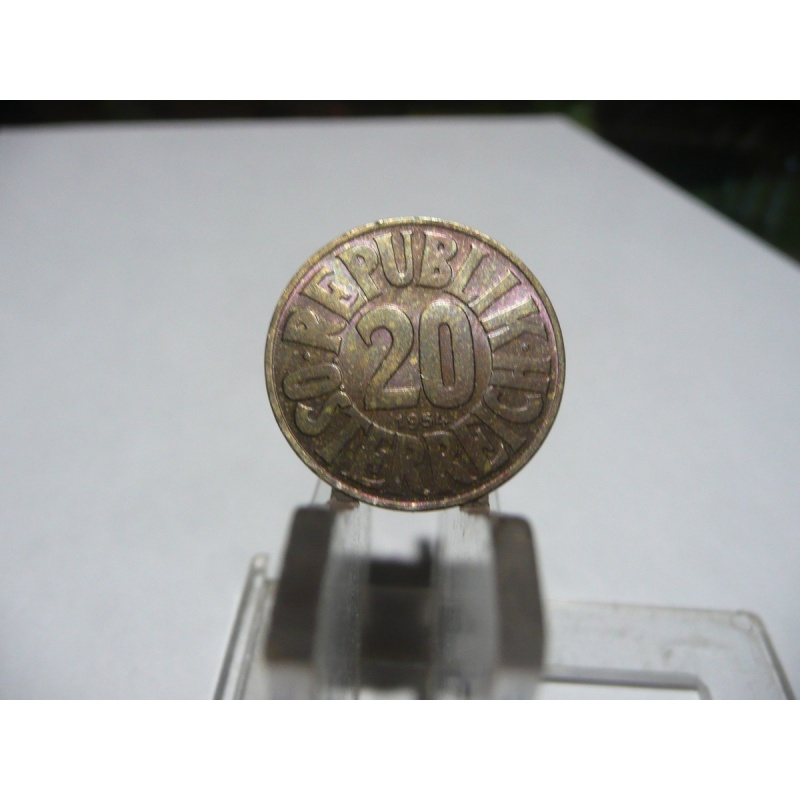 1954 Republik Osterreich 20 cent coin.