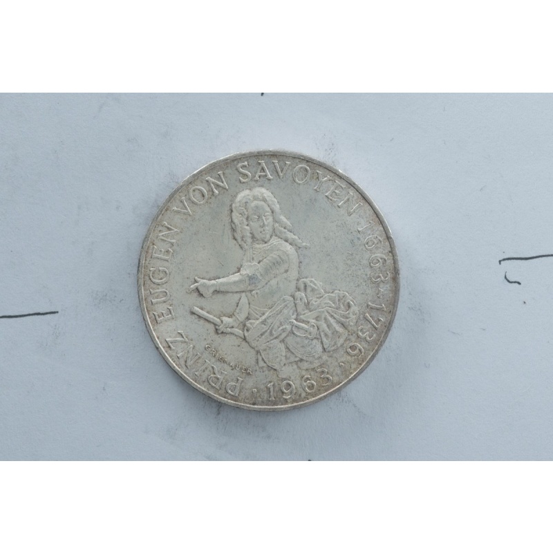 Vintage 1963 Austria 25 Schilling 0.800 Silver Commemorative Coin