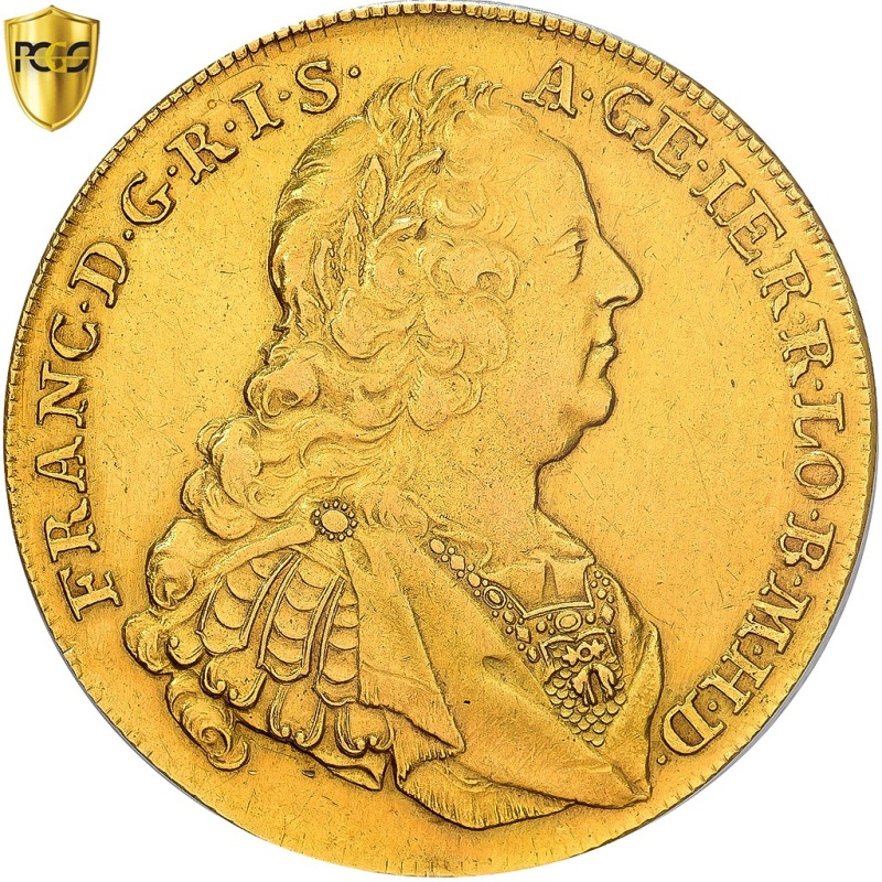 Austrian Netherlands, Francis I, 10 Sovereigns, 1751, Antwerp, Gold