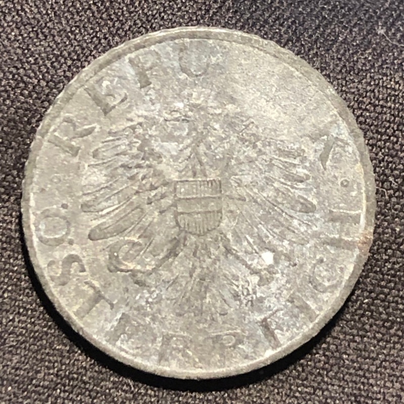 1965 Austria 5 Groschen Zinc Coin - VF (Very Fine) condition