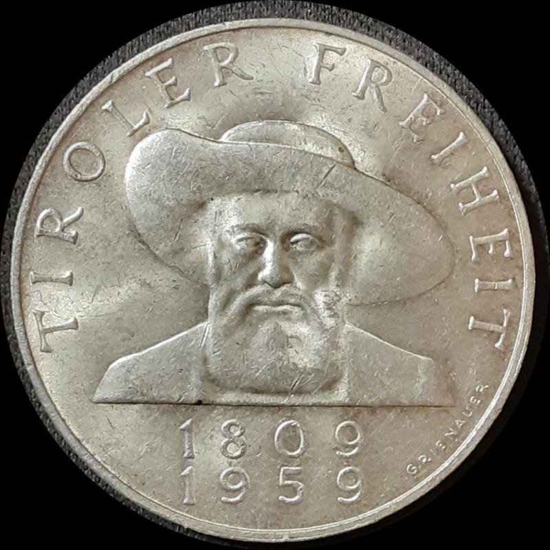 Austria 1959, 50 schilling old world silver coin HIGH GRADE #3994