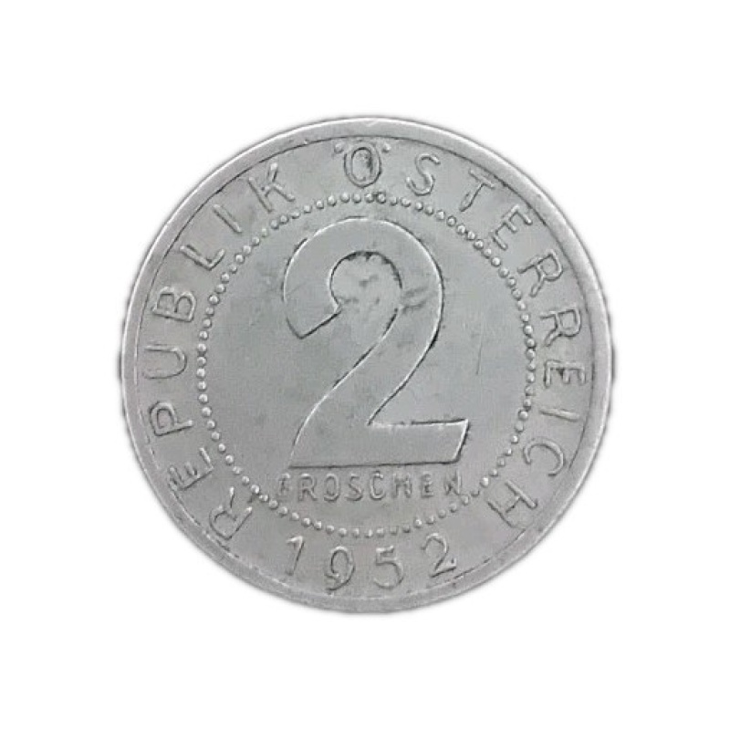 1952 Austrian Collectible 2 Groschen Shilling