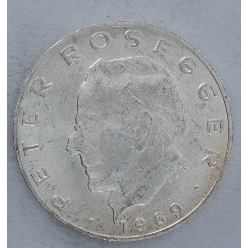 1969 Austria 25 Schilling Peter Rosegger silver coin Austrian Mint