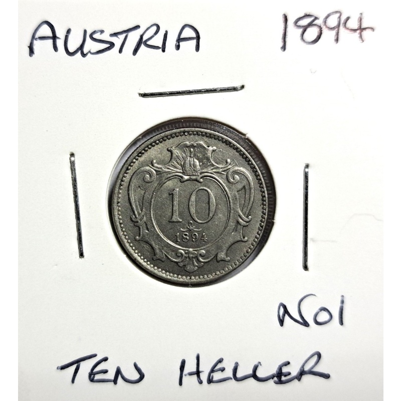 @@@ A SUPERB  AUSTRIA 1894 TEN HELLER no1 @@@