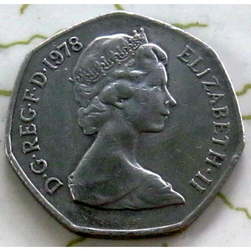 IN GR.BRITAIN 50P 1978 VF "A"