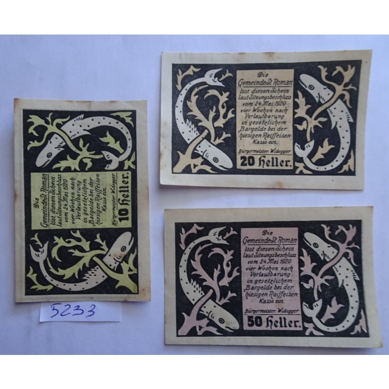 AUSTRIA -  GEMEINDE ST. ROMAN - FULL SET - STAIN - JPR 0935a