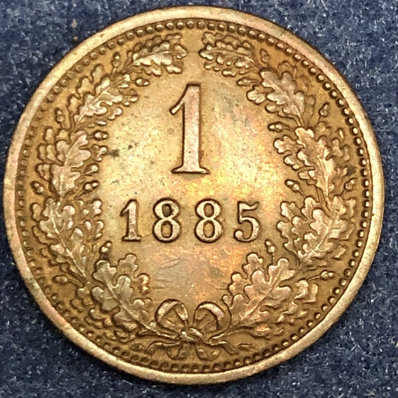 1885 Austria 1 Kreuzer High Grade! Beautiful!