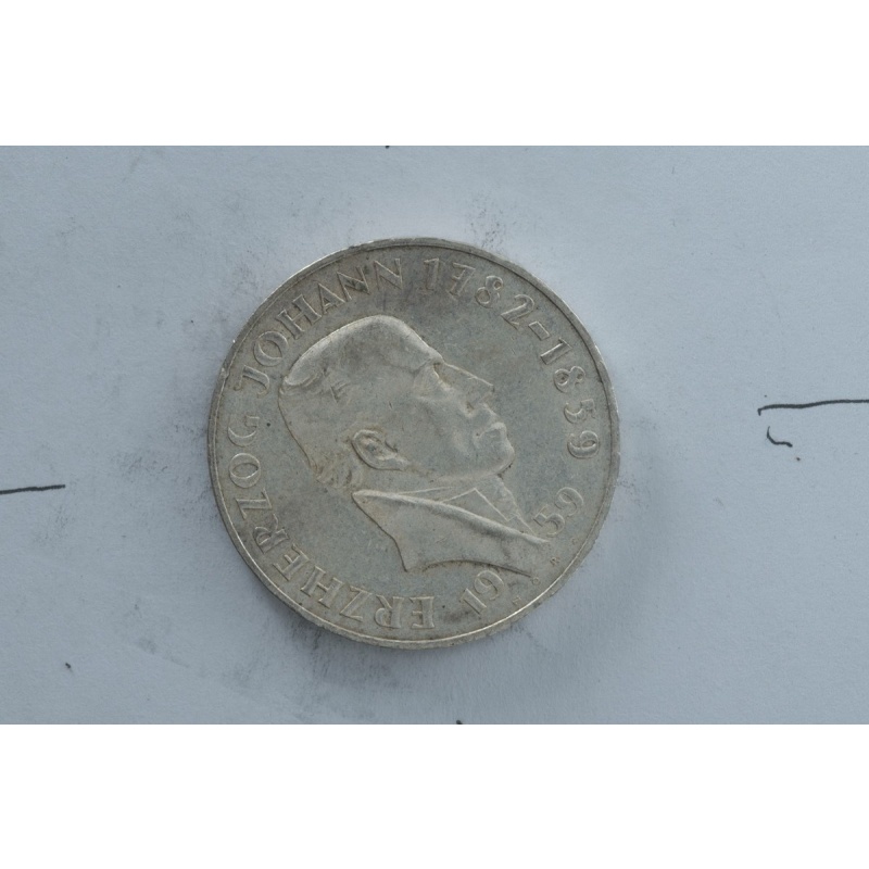1959 Austria 25 Schilling silver coin Erzherzog Johann historic Austrian Mint