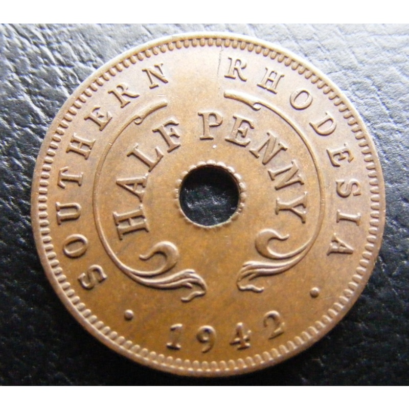 W727 Southern Rhodesia Halfpenny 1942 FREE POSTAGE