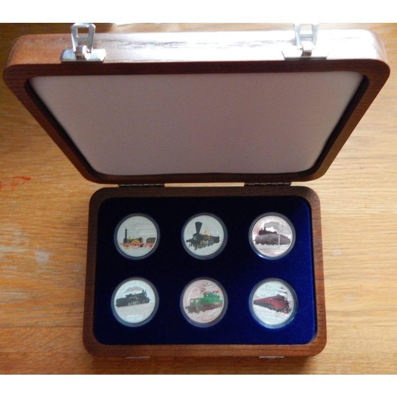 20 EURO AUSTRIA RAILWAYS 6 SILVER COIN SET