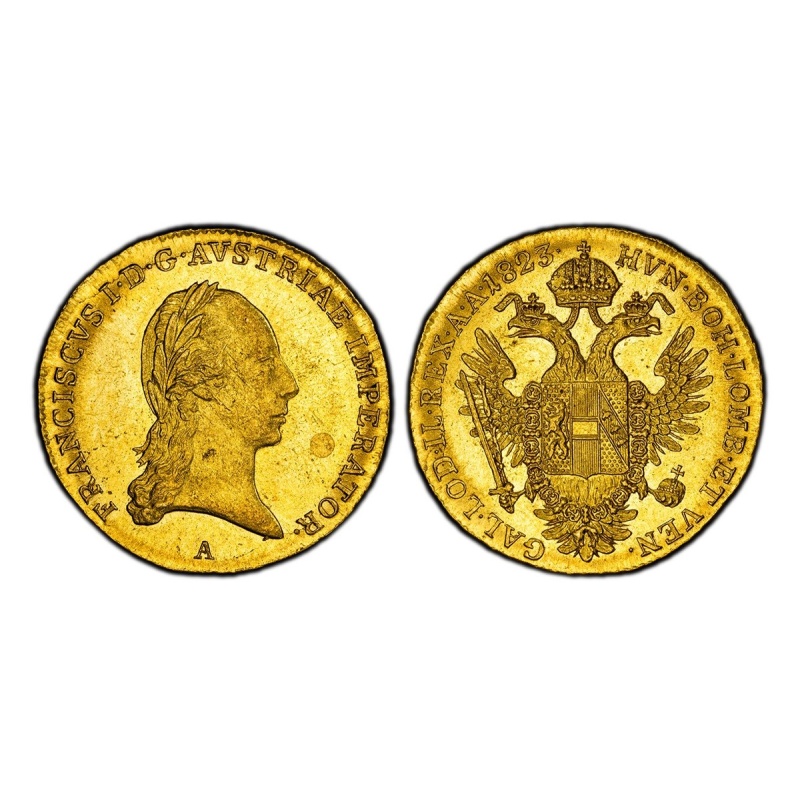 AUSTRIA. Franz II (I). 1823-A AV Ducat. PCGS MS61. KM 2170; Frühwald 76.