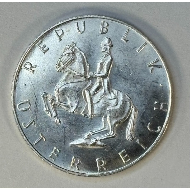 1961 Austria 5 Shillings Lustrous Choice BU Silver Coin KM# 2889