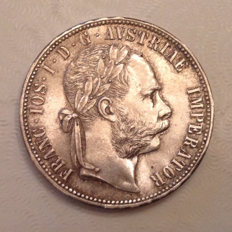 ~ 1877 Austria Franz Josef Silver Florin Uncirculated Unc