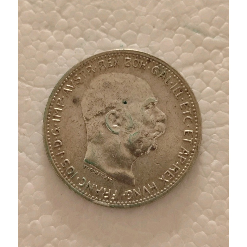 Austria Franz Joseph I Hungary 1 korona crown 1915 silver as pictured