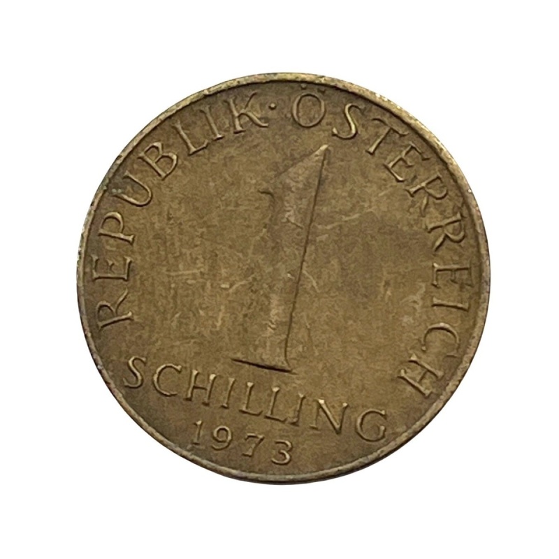1973 Austrian 1 Schilling Coin With Edelweiss Design A623