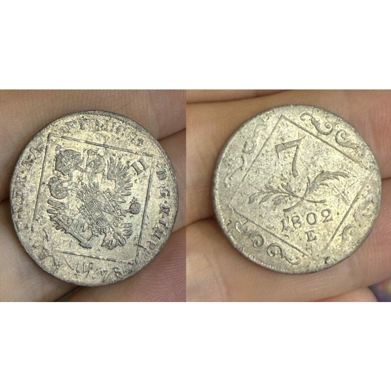7 Kreuzers - Francis II 1802 E - rare mint
