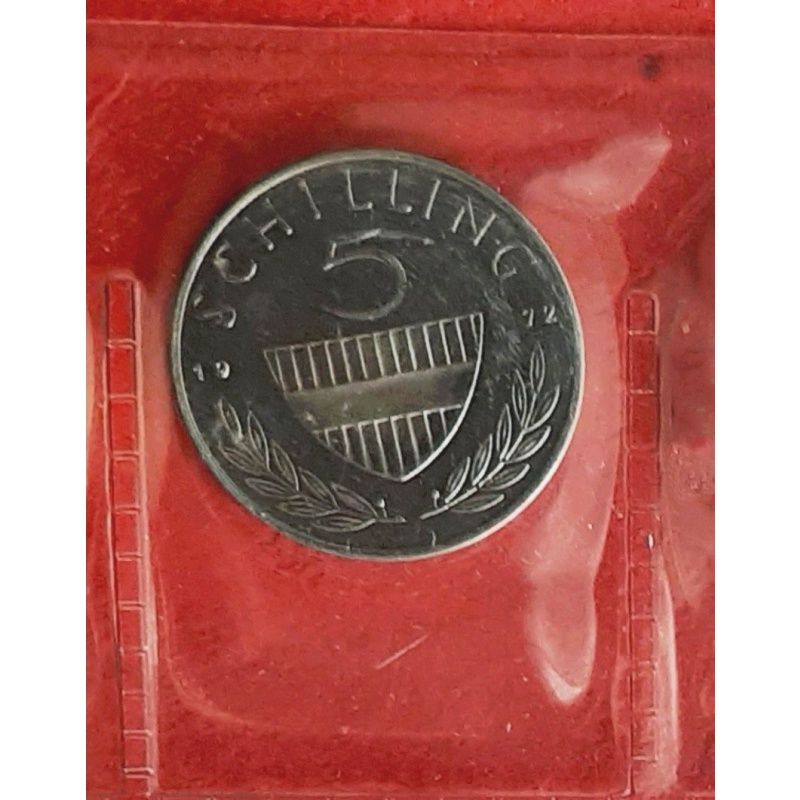 AUSTRIA 5 Schilling 1972 KM# 2889a PROOF Divisional Series Austria Republic