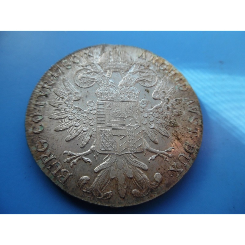 Maria Theresa Thaler . Dated 1780. Rare re-strike "ARGID" error.