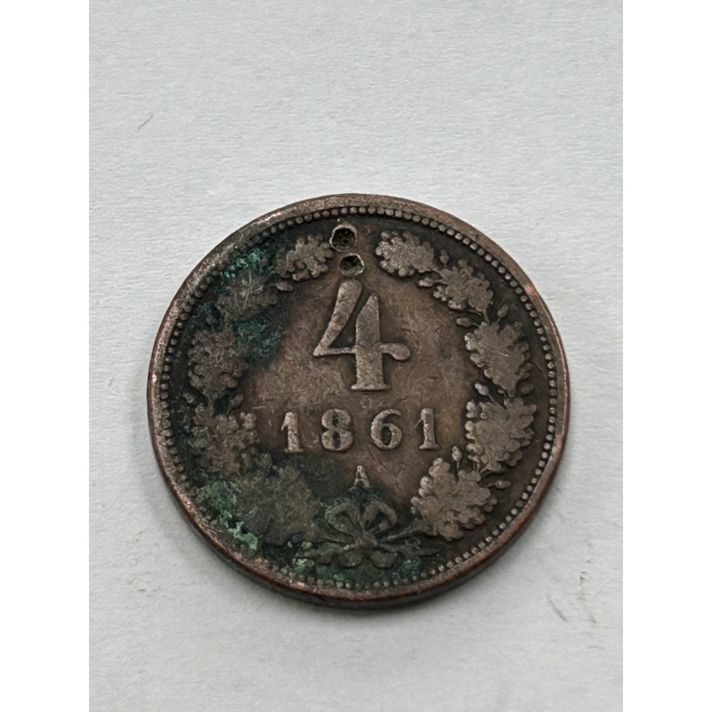 IMETA IMP. AUSTR.  FRANC.GIUS. I 4 CRUISER COPPER g.13.2 Ø 27 mm. OLD COPPER COIN