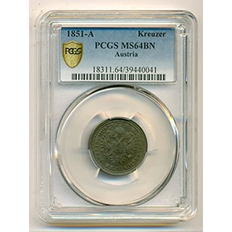 Austria Franz Joseph I 1851 A Kreuzer MS64 BN PCGS
