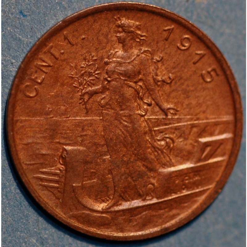Italy Centesimo 1915  R Vittorio Emanuele III KM# 40