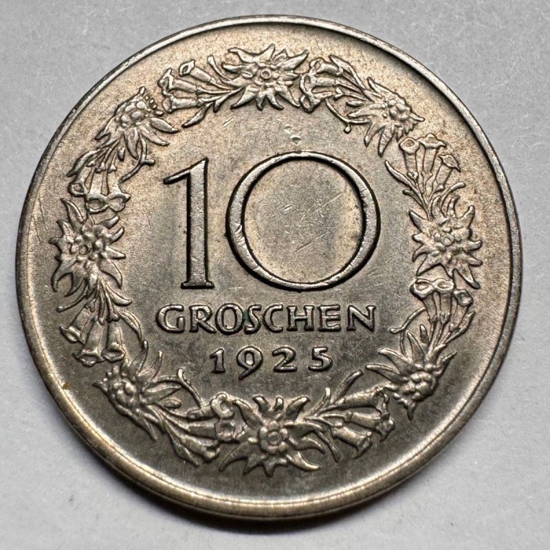 1925 Austria 10 Groschen - Beautiful Coin - #A-043-B