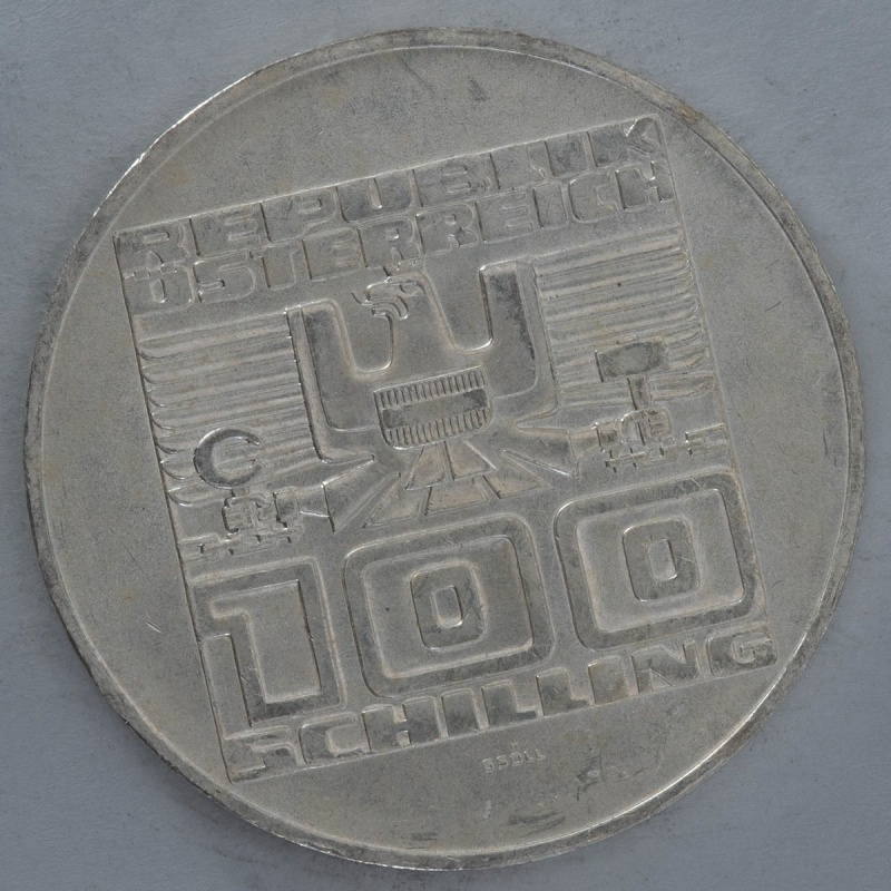 1978 Austria 100 Schilling Gmunden silver coin Austrian Mint vintage