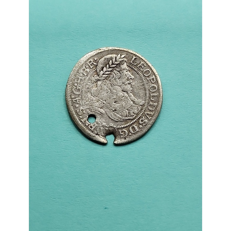Austria RDR-Silesia-Leopold I. - 15 Kreuzer 1673 GH - Wroclaw - Silver. Ungraded