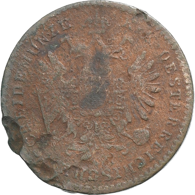 [#135750] Austria, Franz Joseph I, 1 Kreuzer, 1862, Alba Iulia, Copper, VF, KM:2
