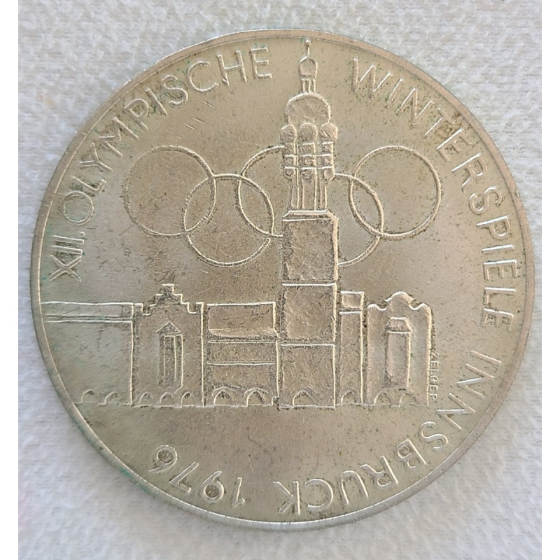 1976 Austria 100 schilling silver coin - Innsbruck Olympics commemorative