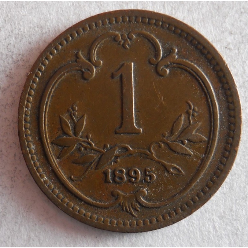1895 AUSTRIA HELLER - Excellent Coin - FREE SHIP - Austria Bin #A