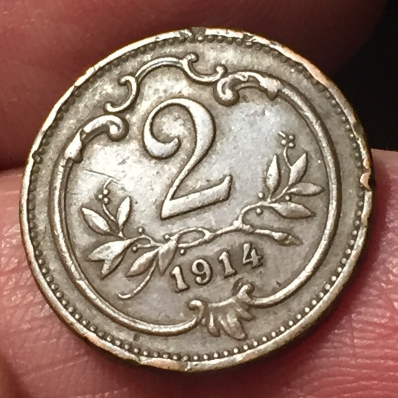 AUSTRIA Franz Joseph I - 2 Heller 1914